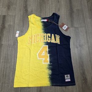 Mitchell Ness Michigan Wolverines Chris Webber Tie Dye Tank Top Mens Large